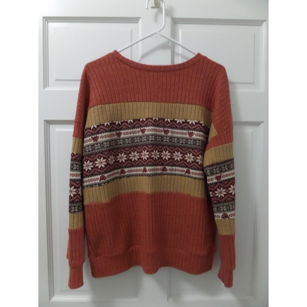 ANDTHEWHY Women's Medium Cute Fall Print Sweater
